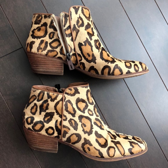 Sam Edelman Calf Hair Cheetah Petty Booties - Picture 12 of 16